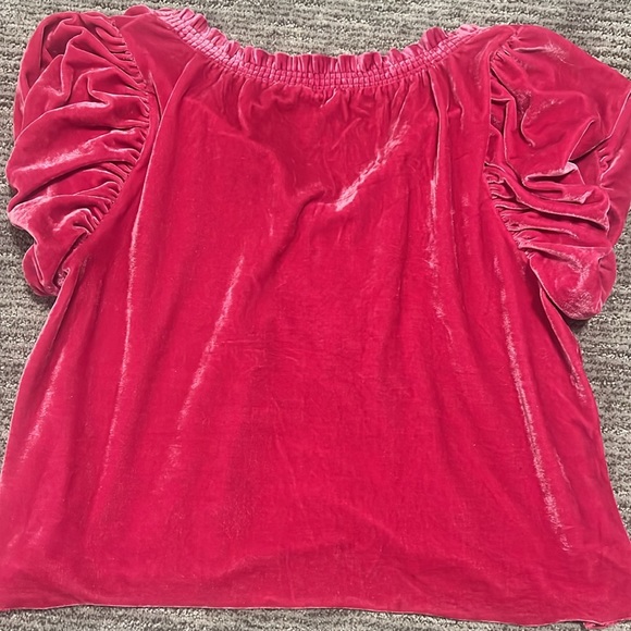 Velvet Therese Free People top Hot Pink - Picture 4 of 4